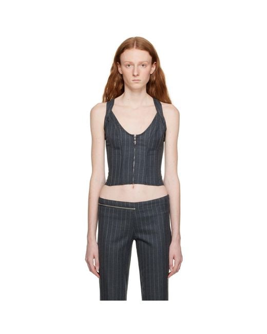 Miaou Black Gray Hannah Jewett Edition Valda Tank Top