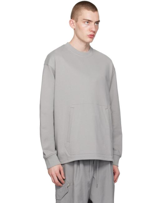 Y-3 Gray Pocket Sweatshirt for men