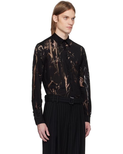 Chemise Noire À Motif Graphique Et À Coupe Classique Louis-Gabriel Nouchi pour homme en coloris Black