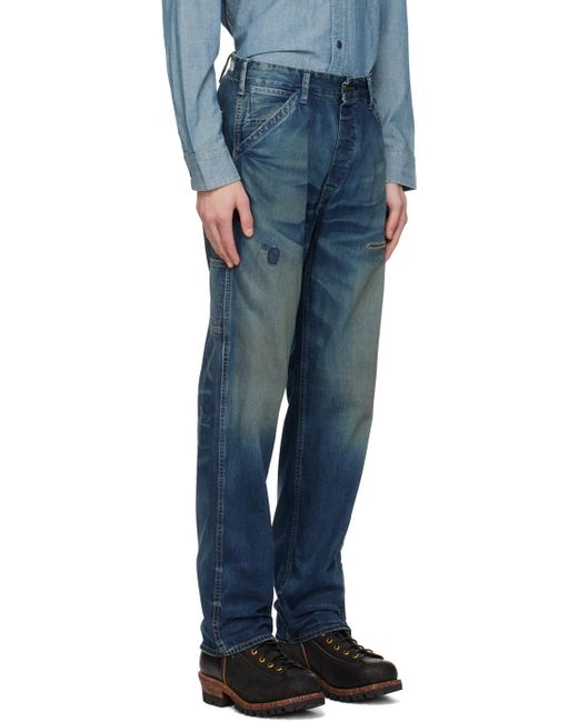 RRL Blue Straight-fit Jeans for men