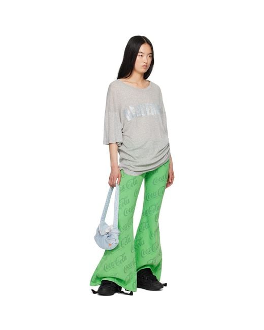 ERL Green Jacquard Jeans