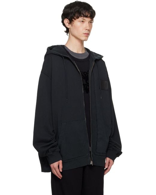 メンズ MM6 by Maison Martin Margiela ジップフーディ Black