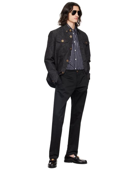 Pantalon noir à méduses biggie Versace pour homme en coloris Black