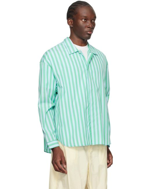 Chemise vert et bleu à rayures Sunnei pour homme en coloris Green