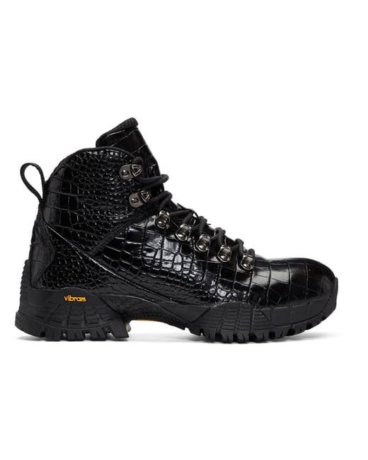 1017 ALYX 9SM Black Roa Croc Hiking Boots