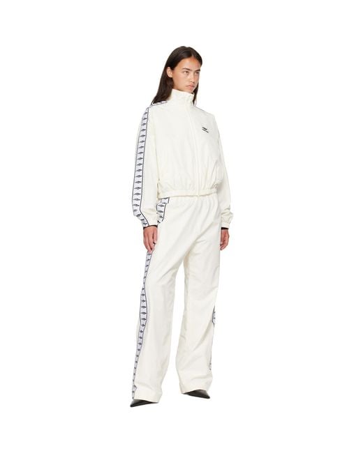 Balenciaga Black Off- Techno Cotton Poplin Track Pants