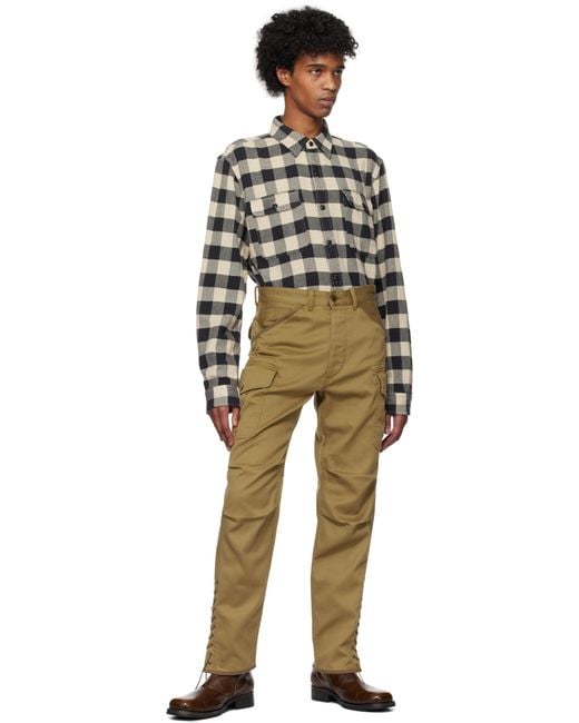 RRL Multicolor Off- Buffalo Check Twill Work Shirt for men