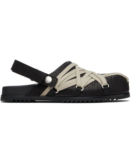 Rick Owens Black Concordians Granola Mule Loafers