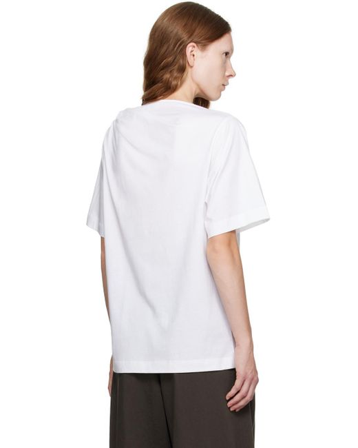 Dries Van Noten White Knotted T-shirt