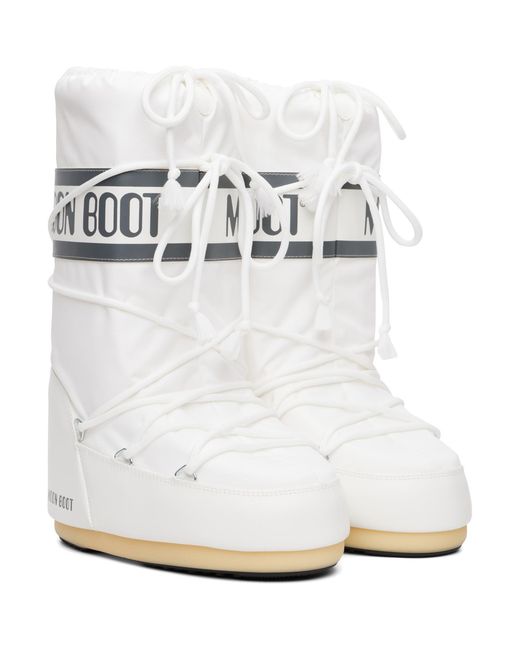 Moon Boot White Icon Nylon Boots for men