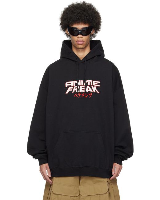 Vetements Black 'Anime Freak' Hoodie for men