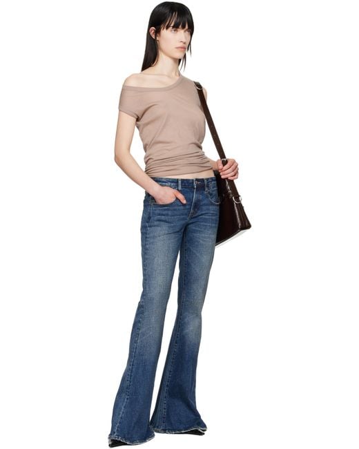 【R13】オーバーフローボーイフレア OVERFLOW BOY FLARE JEAN - MIRE BLUE STRETCH - R13