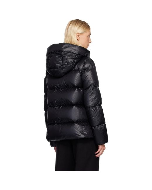 Moncler Black Serittes Hooded Short Down Jacket