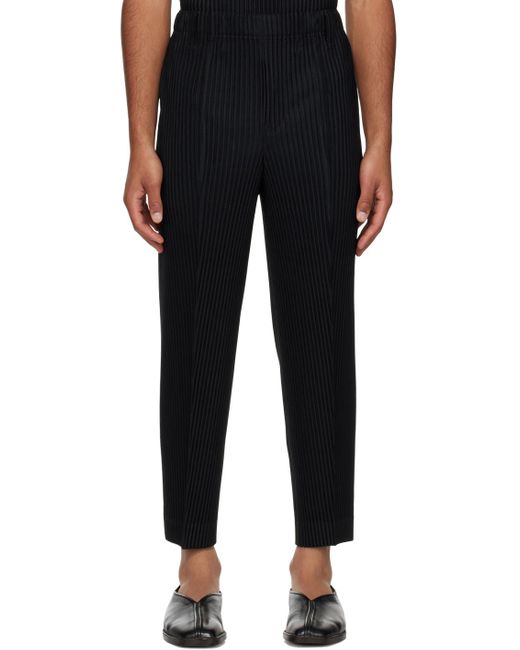 Homme Plissé Issey Miyake Homme Plissé Issey Miyake Black Compleat Trousers for men