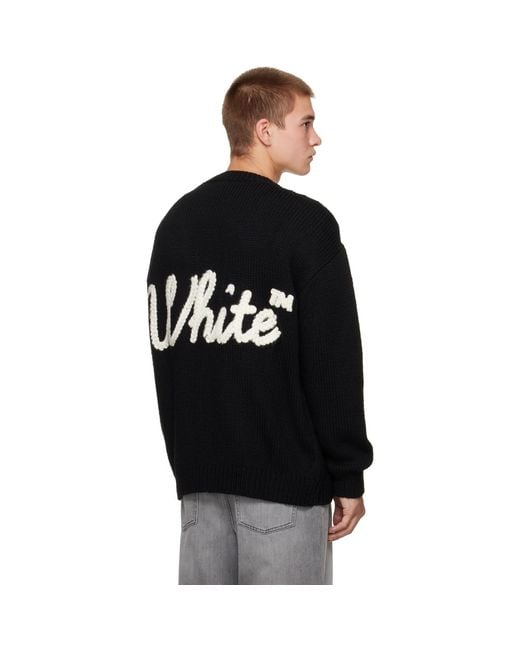 Off-White c/o Virgil Abloh Black Script Shared Logo Sweater for men