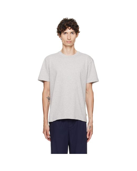 Tekla Gray Organic Cotton T-Shirt for men