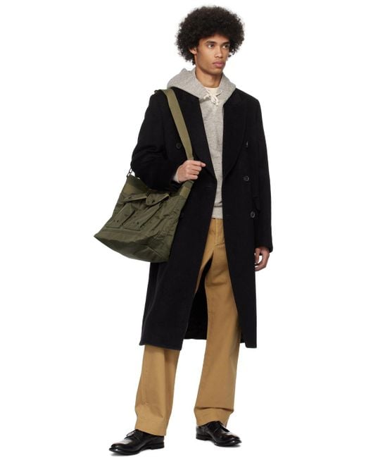 【RRL】ナイロン ロゴ ユーティリティ メッセンジャーバッグ メンズ RRL ーン ナイロンキャンバス ユーティリティ