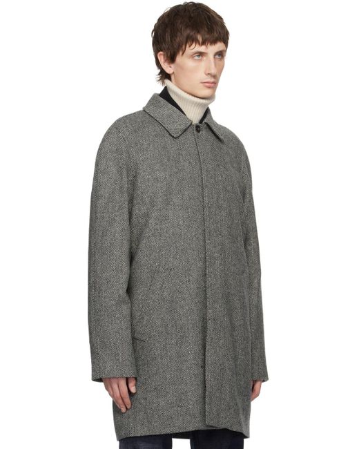 A.P.C. . Gray Pete Rain Coat for men
