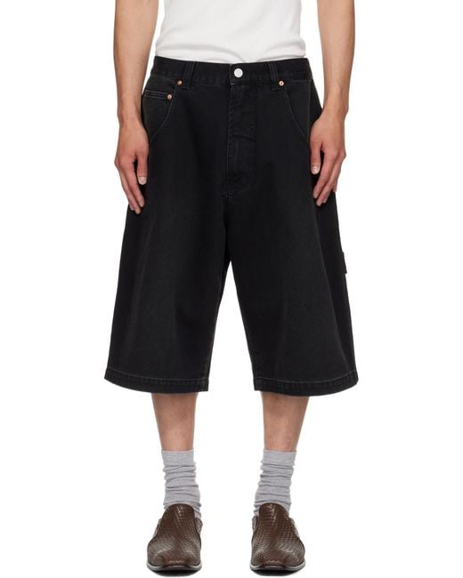 Vetements Black Hip-Hop Denim Shorts for men