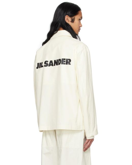 Jil Sander Natural White Lightweight Jacket for men