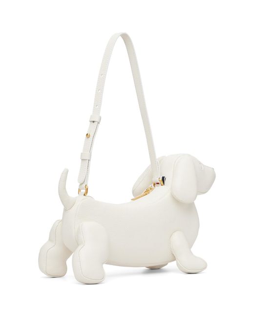 Thom Browne Natural Pebble Grain Baby Hector Shoulder Bag