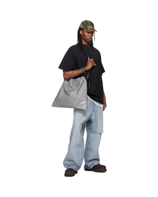 Balenciaga Blue Minimal Baggy Jeans for men