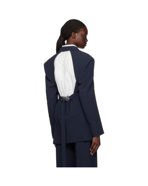 Boss Blue Cutout Blazer