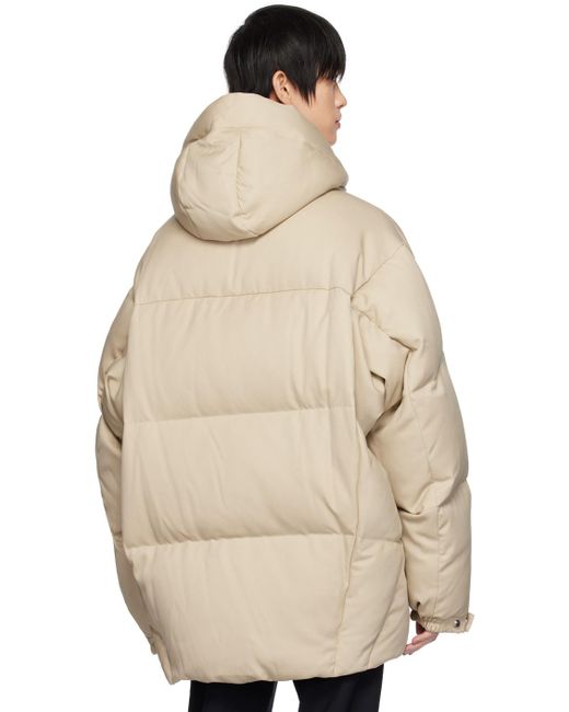 Wooyoungmi Natural Beige Quilted Down Jacket for men