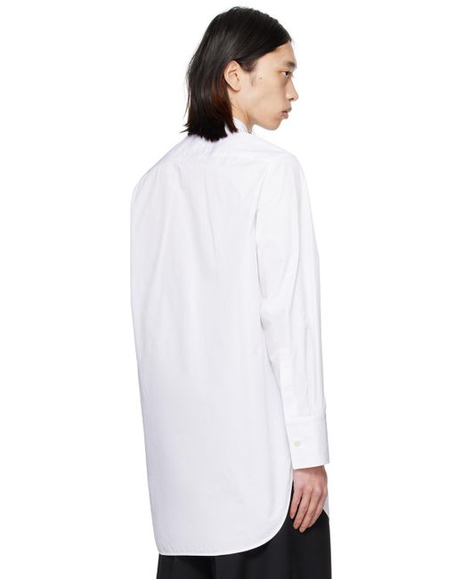 Chemise blanche à plastron Jil Sander pour homme en coloris White