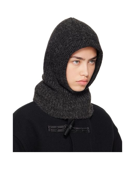 Lemaire Black Alpaca & Yak Blend Balaclava