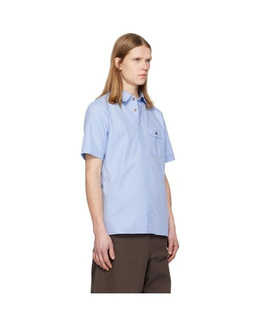 Vivienne Westwood Blue Classic Short Sleeve Shirt for men
