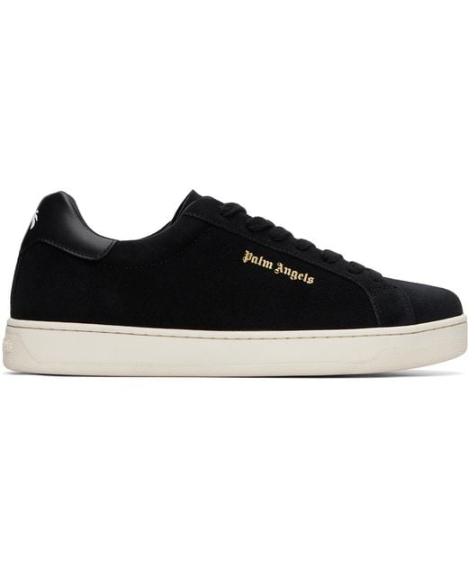 Palm Angels Black Classic Logo Tennis Sneakers for men