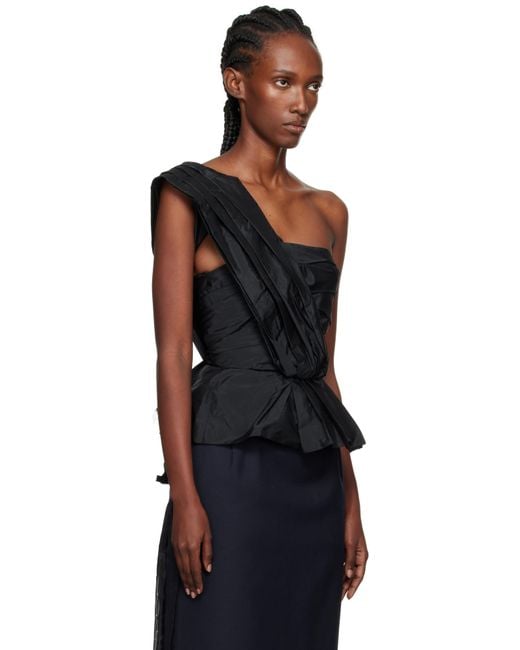 Maison Margiela Black Pleated Top
