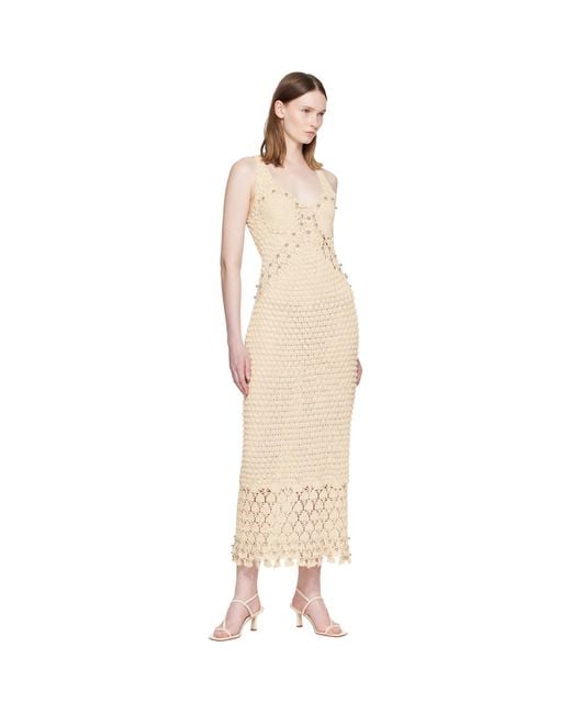 Rabanne Natural Handmade Crochet Midi Dress