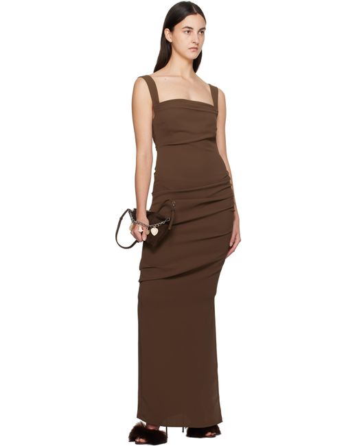 Robe Longue Raf Brune Paris Georgia en coloris Black