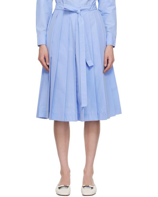 3.1 Phillip Lim Blue Belted Midi Skirt
