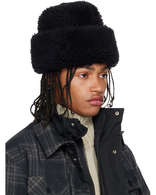 メンズ Sacai ブラック Puffy ビーニー ハット ブラック | Lyst
