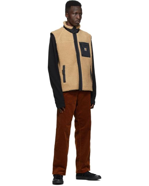 Carhartt WIP Fleece Beige Prentis Liner Vest in Natural for Men | Lyst