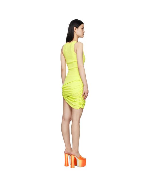 Gcds Black Green Ruched Minidress