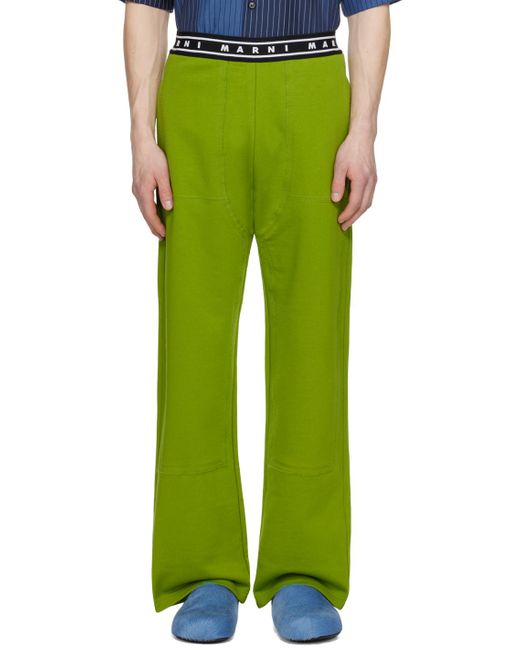 メンズ Marni ーン 3ポケット スウェットパンツ Green