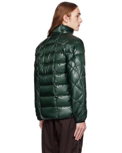 And Wander Green Diamond Stitch Packable Down Jacket for men