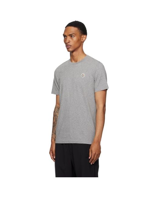 Moncler Black Three-Pack Logo Patch Cotton T-Shirts for men