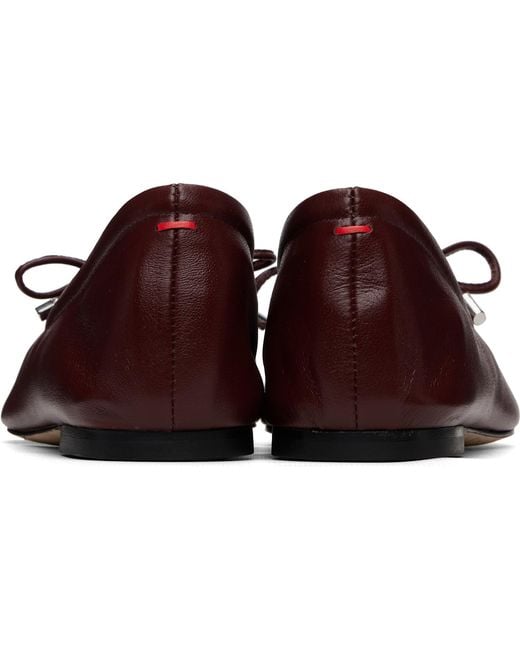 Aeyde Purple Burgundy Nomi Glove Ballerina Flats