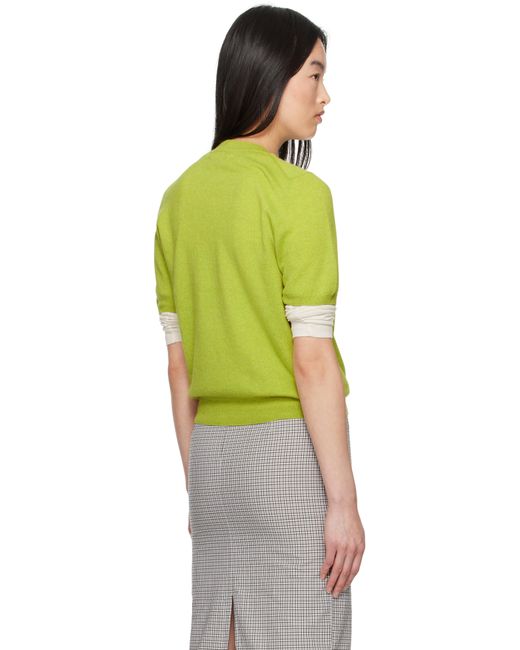 &Daughter グリーン Emer カシミヤ Tシャツ Yellow