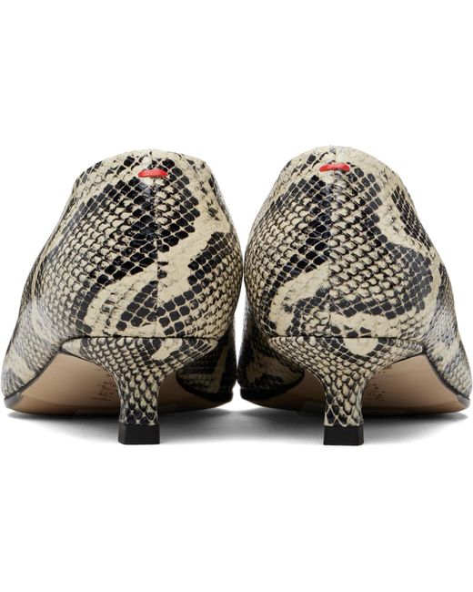 Aeyde Multicolor Leather Snake Print Clara Pumps 35