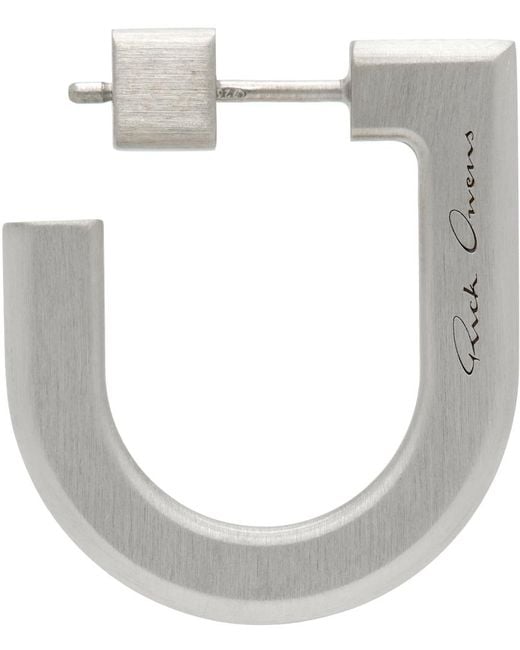 RICK OWENS シルバー Beveled シングルピアス