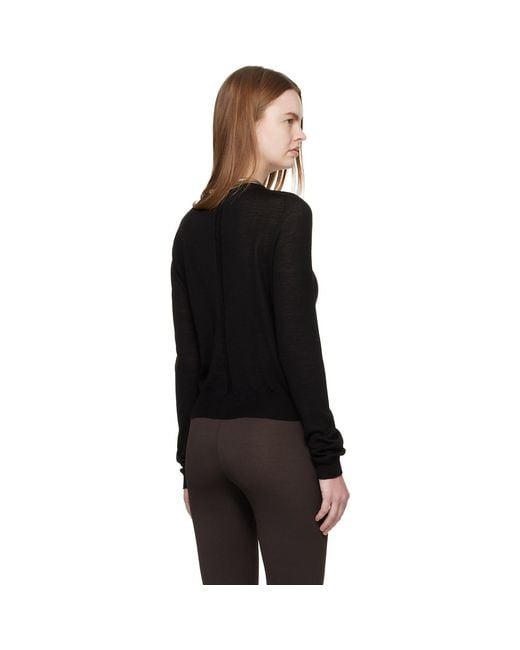 Rick Owens Black Temple Biker Level Sweater