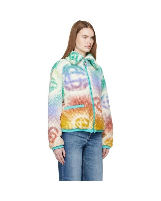 Casablanca Multicolor Monogram Fleece Jacket