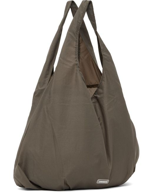 Amomento Brown Shirring Tote for men