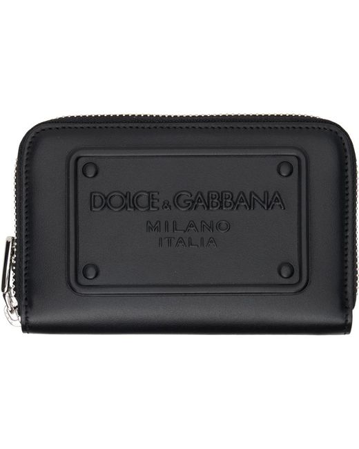 Petit portefeuille noir à glissière Dolce & Gabbana pour homme en coloris Black